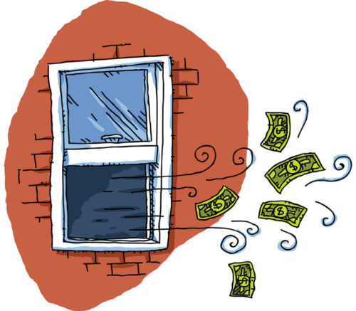 money out the window